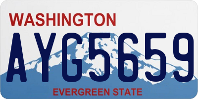 WA license plate AYG5659