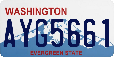 WA license plate AYG5661