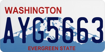 WA license plate AYG5663
