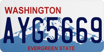 WA license plate AYG5669
