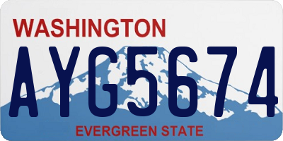 WA license plate AYG5674