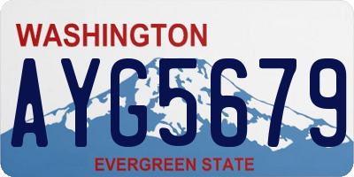 WA license plate AYG5679