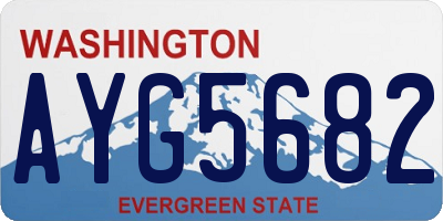 WA license plate AYG5682