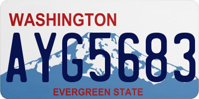 WA license plate AYG5683