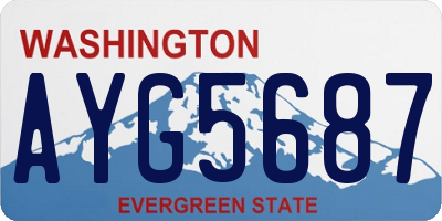 WA license plate AYG5687