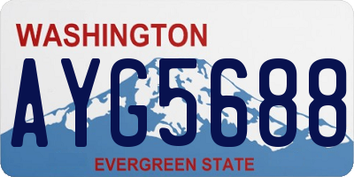 WA license plate AYG5688