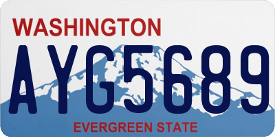 WA license plate AYG5689