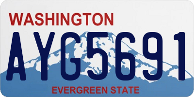 WA license plate AYG5691