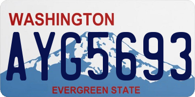 WA license plate AYG5693