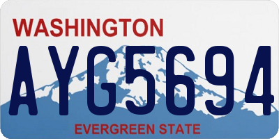 WA license plate AYG5694