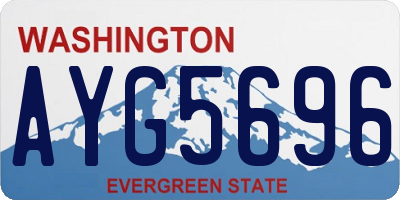 WA license plate AYG5696
