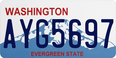WA license plate AYG5697