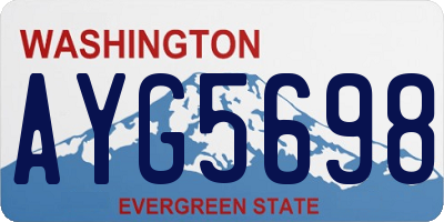 WA license plate AYG5698