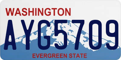WA license plate AYG5709