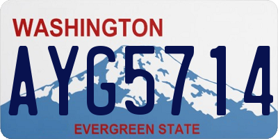 WA license plate AYG5714