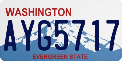 WA license plate AYG5717