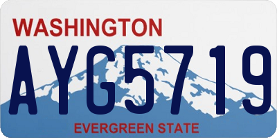 WA license plate AYG5719