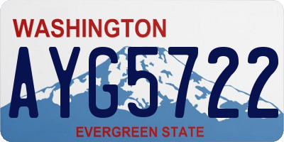 WA license plate AYG5722
