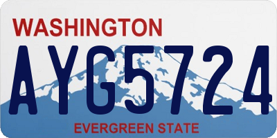 WA license plate AYG5724