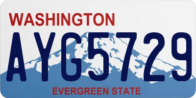 WA license plate AYG5729