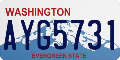 WA license plate AYG5731