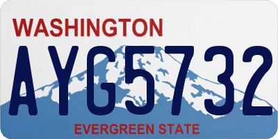 WA license plate AYG5732