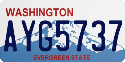 WA license plate AYG5737