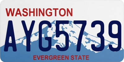 WA license plate AYG5739