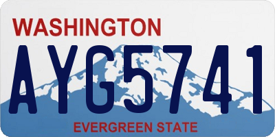 WA license plate AYG5741