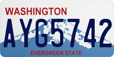 WA license plate AYG5742