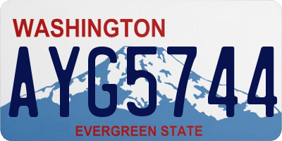 WA license plate AYG5744