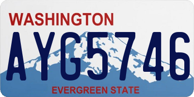 WA license plate AYG5746