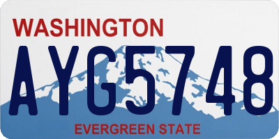 WA license plate AYG5748