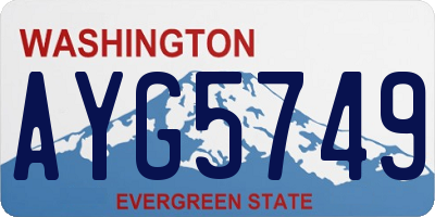 WA license plate AYG5749