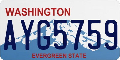 WA license plate AYG5759