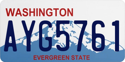 WA license plate AYG5761