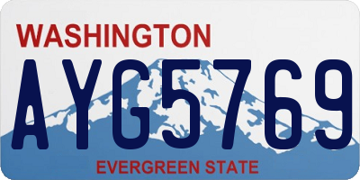 WA license plate AYG5769