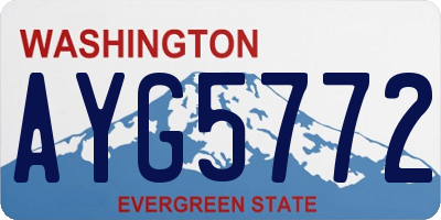 WA license plate AYG5772
