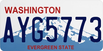 WA license plate AYG5773