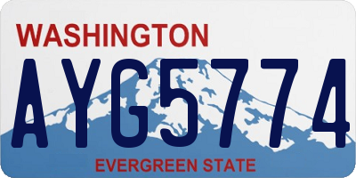WA license plate AYG5774