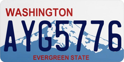 WA license plate AYG5776