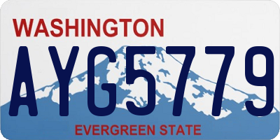 WA license plate AYG5779