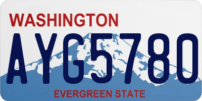 WA license plate AYG5780