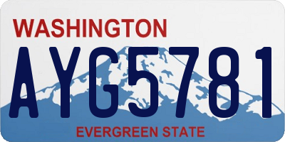 WA license plate AYG5781