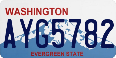 WA license plate AYG5782