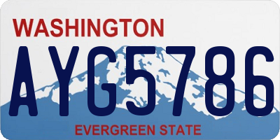 WA license plate AYG5786