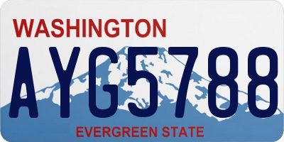 WA license plate AYG5788