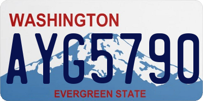WA license plate AYG5790
