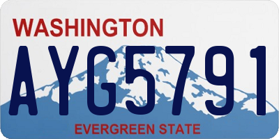 WA license plate AYG5791