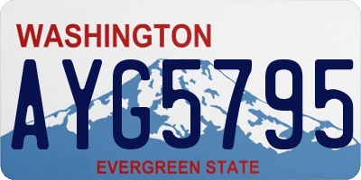 WA license plate AYG5795